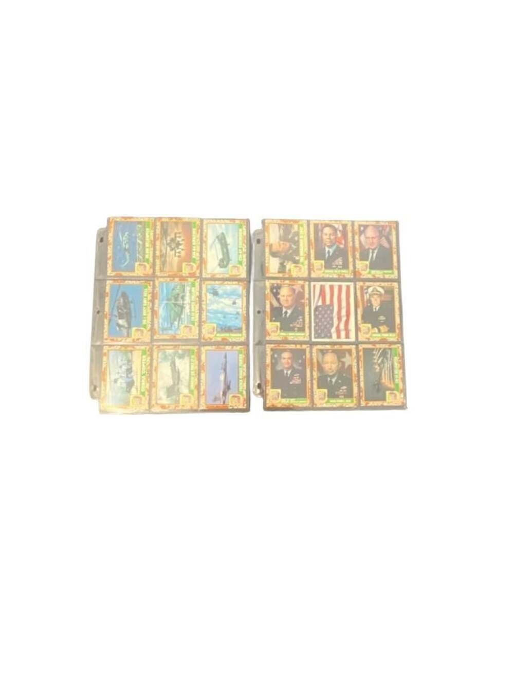 1991 Topps Desert Storm Trading Cards Collection (18 Cards in Binder Pages)